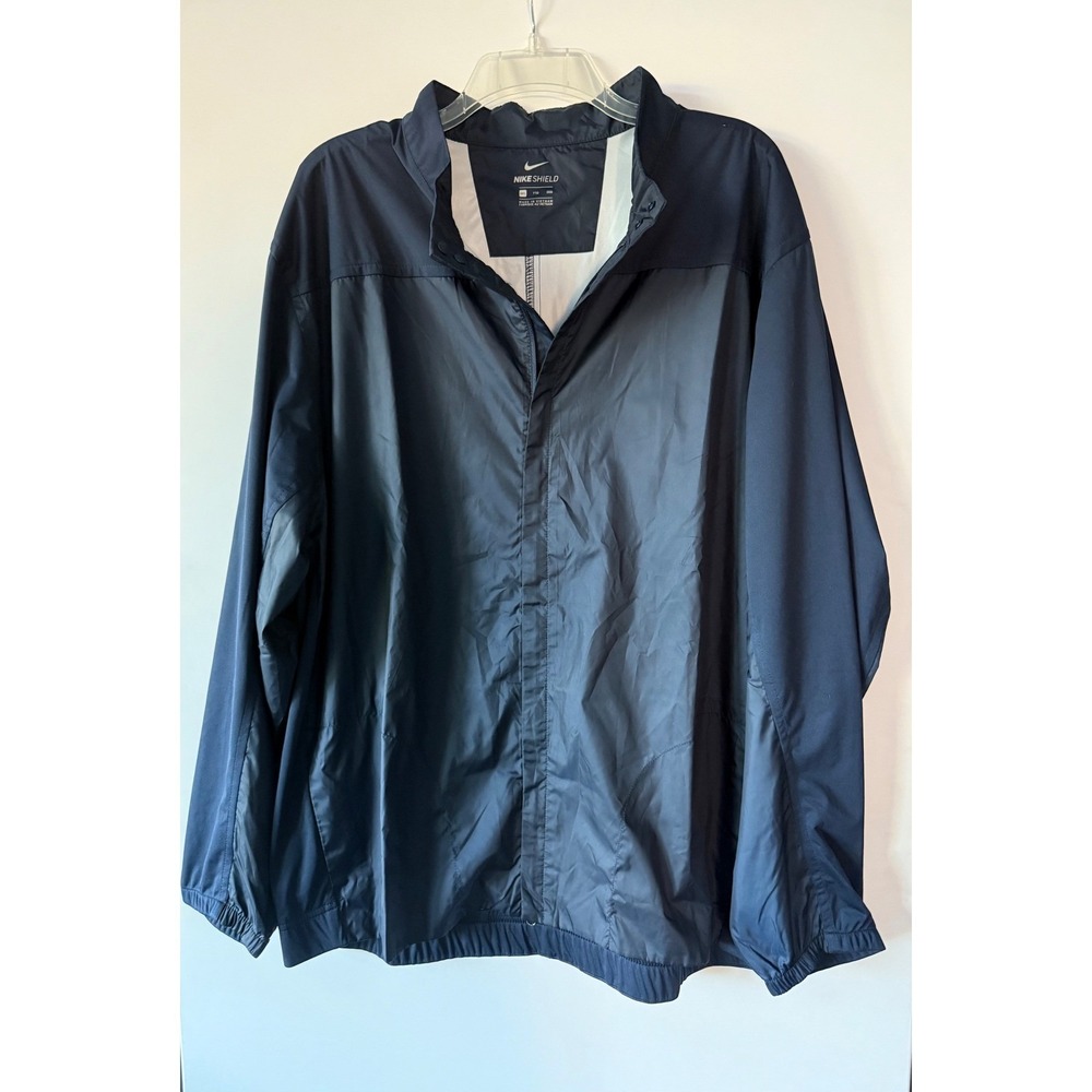 Nike Shield Golf Full Zip Light  Jacket Men's 2XL XXL‎ Blue Windbreaker Running
